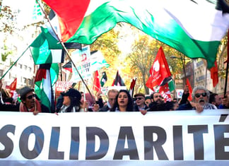 Une manifestation deux combats, la Palestine, la France