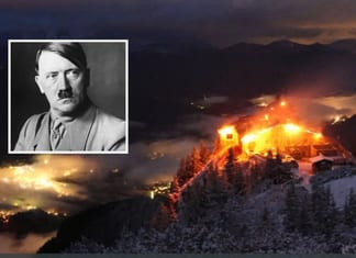 Le refuge d’Adolf Hitler dit le « Nid d’Aigle » en cendres