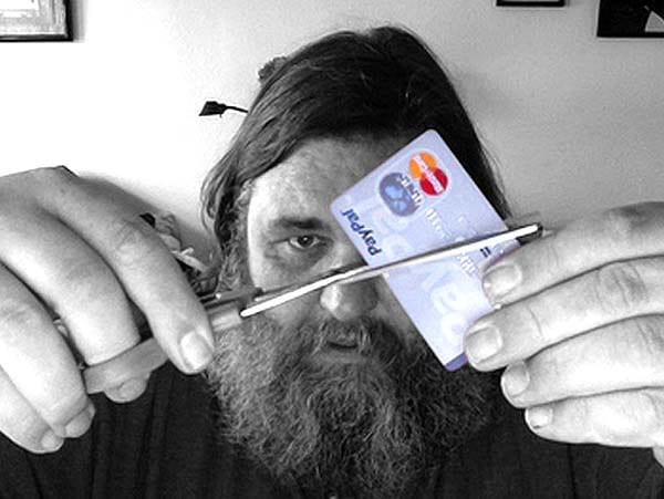 Cutting-PayPal-card