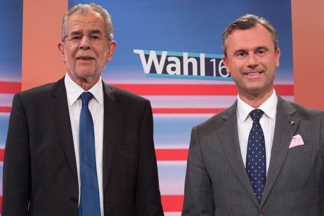 les-candidats-a-la-presidentielle-autrichienne-alexander-van-der-bellen-a-gauche-et-norbert-hofer-a-vienne-le-22-mai-2016_5602447