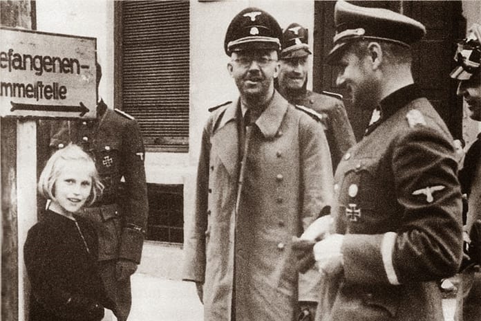 Himmler with his daughter, 1938 2
