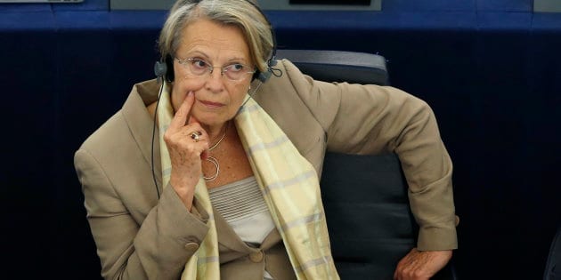 France's member of the European Parliament Alliot-Marie attends a debate at the European Parliament in Strasbourg