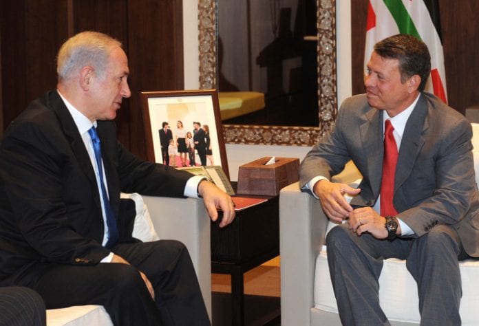 PM Netanyahu and Jordanian king Abdullah II
