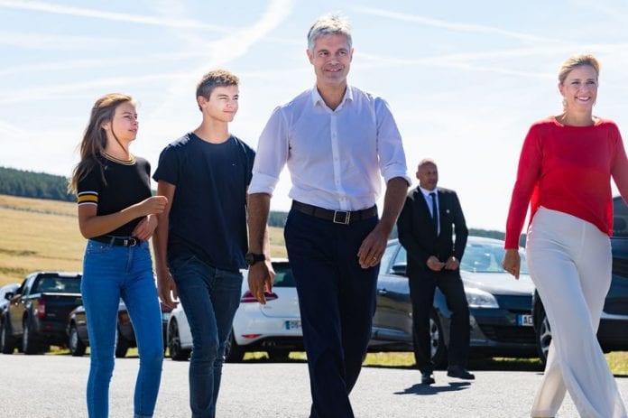 Laurent Wauquiez arriving mont mezenc
