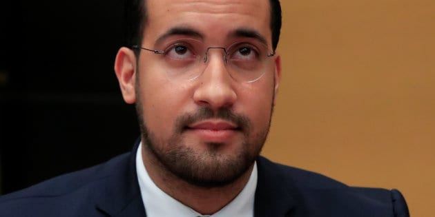 Alexandre Benalla, French President Emmanuel Macron's former senior security officer, attends a hearing by senators from France's upper house at the Senate in Paris