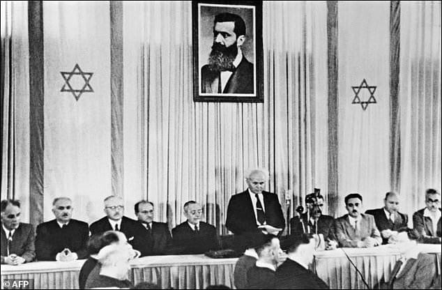 Ben-Gourion.-Conseil-national-sioniste-1948-1