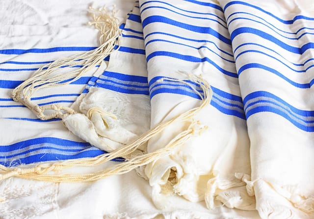 Prayer Shawl - Tallit, jewish religious symbol.