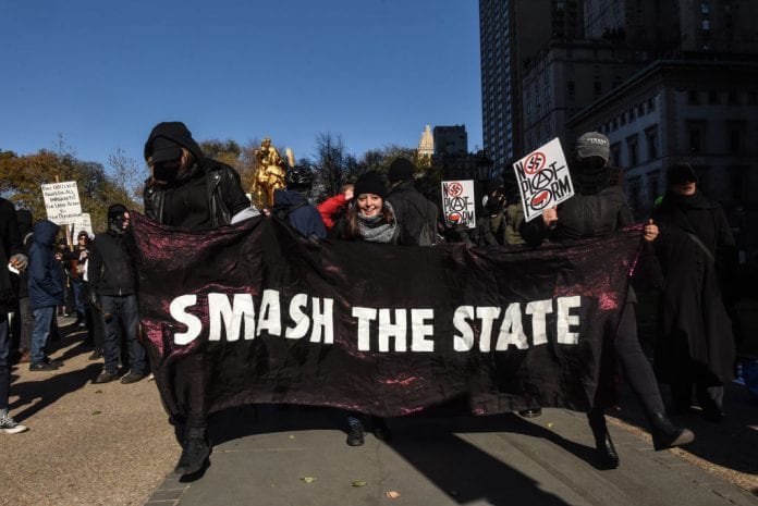 Protesters Rally Against The Proud Boys In New York City