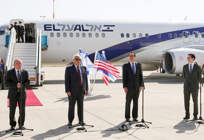 Atalayar_Benjamin Netanyahu, Steve Mnuchin, ministro de Estado Emiratos Acuerdo Israel Emiratos Estados Unidos