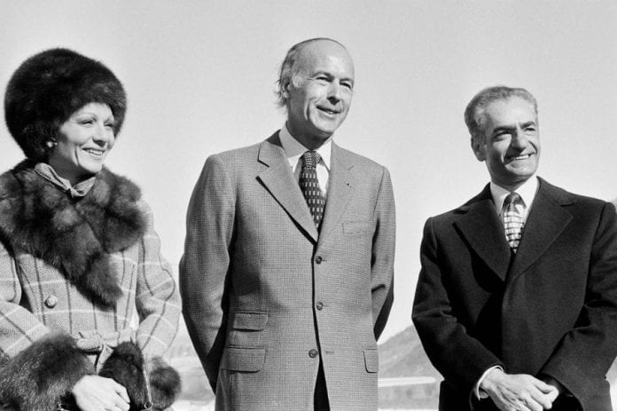 Shah of Iran Meets French President Valery Giscard d'Estaing