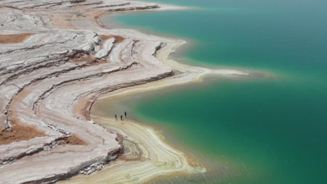 Aerial view of dead sea - Jordan.