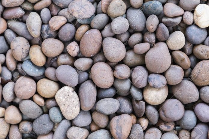 Stone pebbles texture or stone pebbles background for interior d