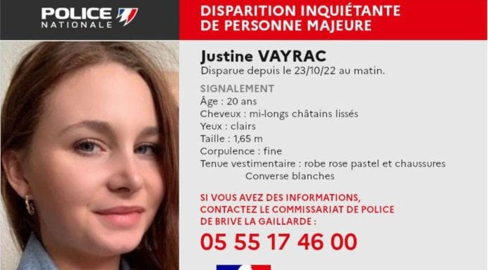 2022-10-27 14_56_06-Disparition inquiétante de Justine à Brive _ un homme placé en garde à vue, le p