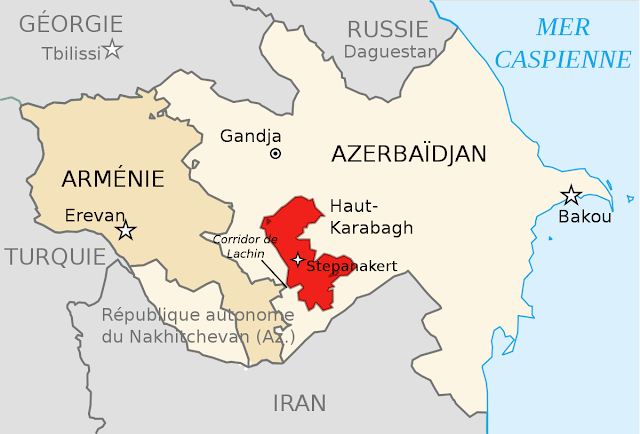 arménie azerbaidjan carte