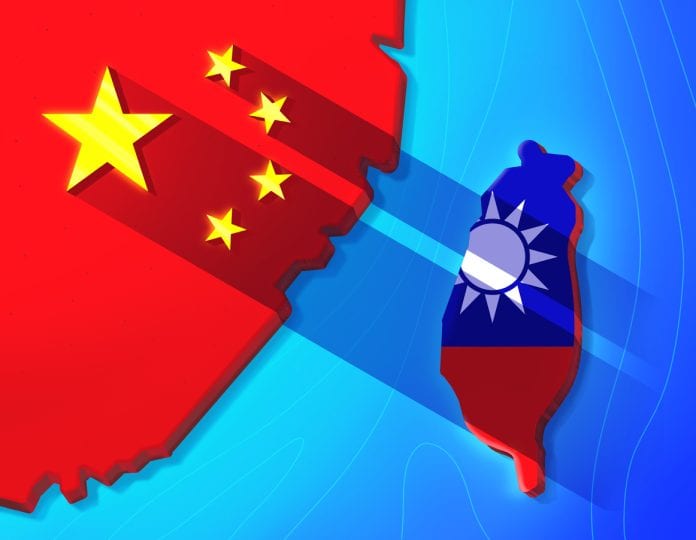 China and Taiwan relationship illustration