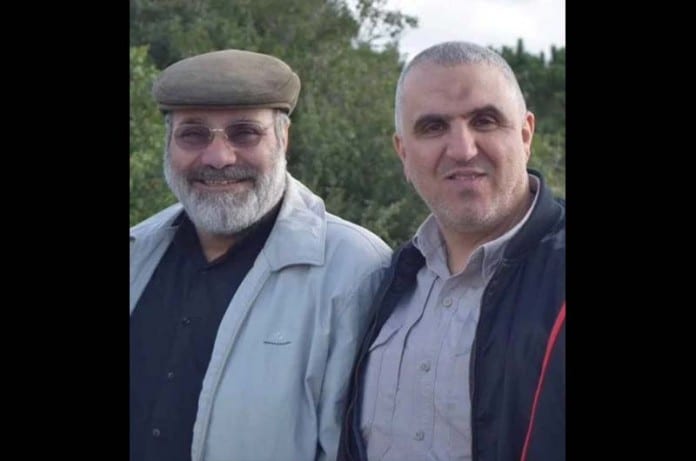 Hassan-Ibrahim-Mechi-R-with-the-also-eliminated-commander-of-the-Iranian-Quds-Force-in-Syria-and-Lebanon-Mohammad-Reza-Zahedi-696x461