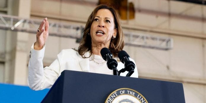 Kamala Harris and Tim Walz campaign rally.