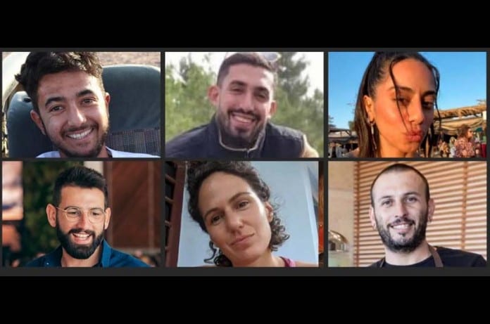 The-six-hostages-whose-bodies-were-found-in-Gaza-August-31-2024-696x461