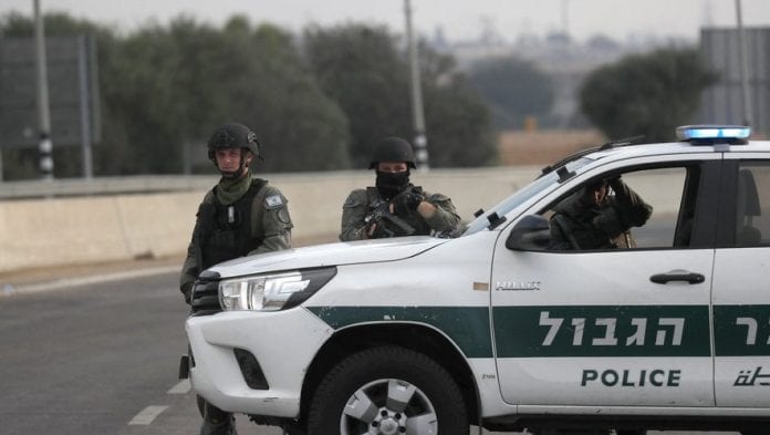 Israeli police block main roads leading to southern Israel along the Gaza border