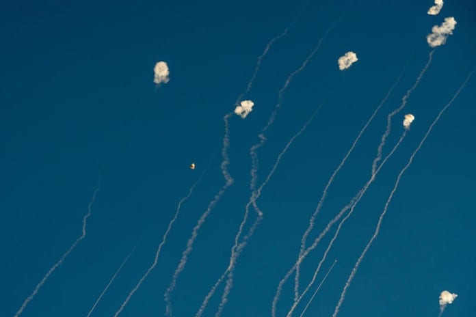 An-Israeli-defense-system-intercepts-rockets-fired-from-Lebanon-September-26-2024.-696x464