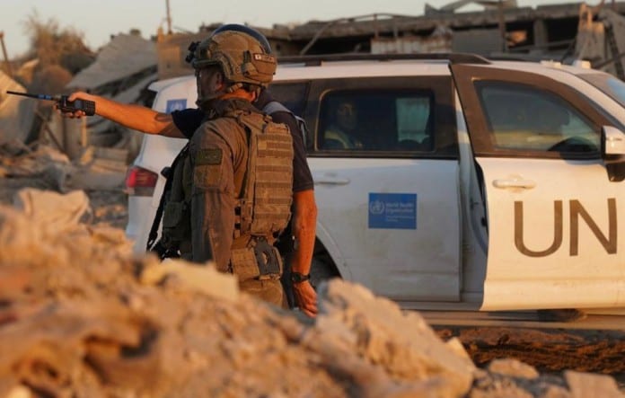 IDF-and-UN-World-Health-Organization-in-Gaza-696x443