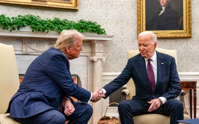 Biden Welcomes Trump to the Oval Office After the Election