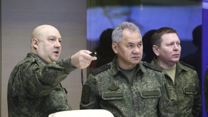 Sergei Shoigu and General of the Army Sergei Surovikin.