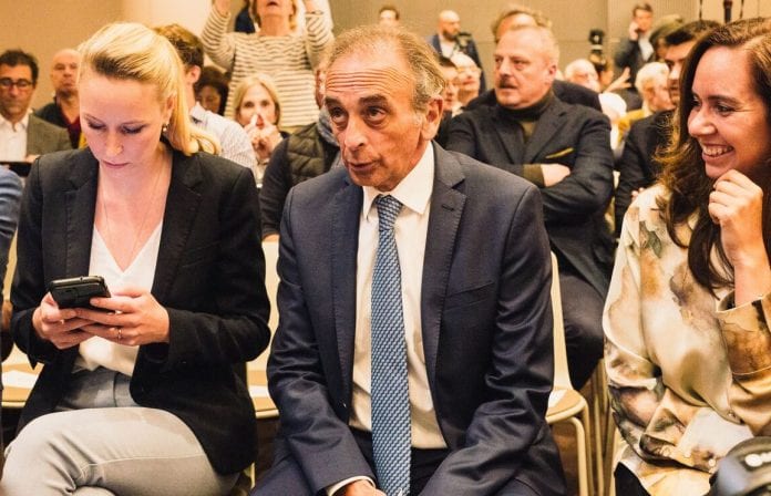 Conférence de presse de reconquête pour les européennes, avec