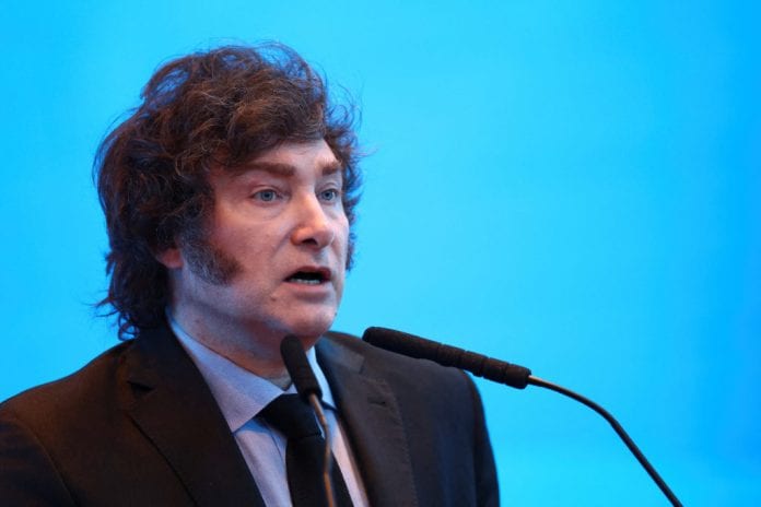 Argentina's President Javier Milei attends a business event in Buenos Aires