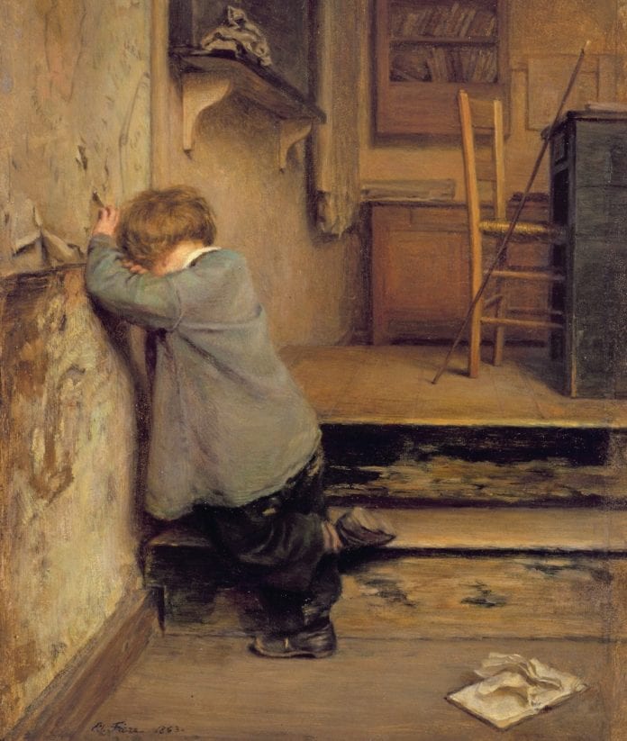 Pierre Edouard Frere - The Reprimand 1863 - (MeisterDrucke-590151)