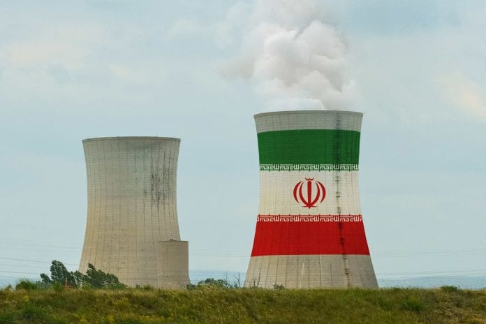 The,Flag,Of,Iran,Is,Depicted,On,The,Cooling,Tower