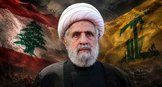 Naim_Qassem_and_Hezbollah_Lebanon_Flags_560x300px.COMM