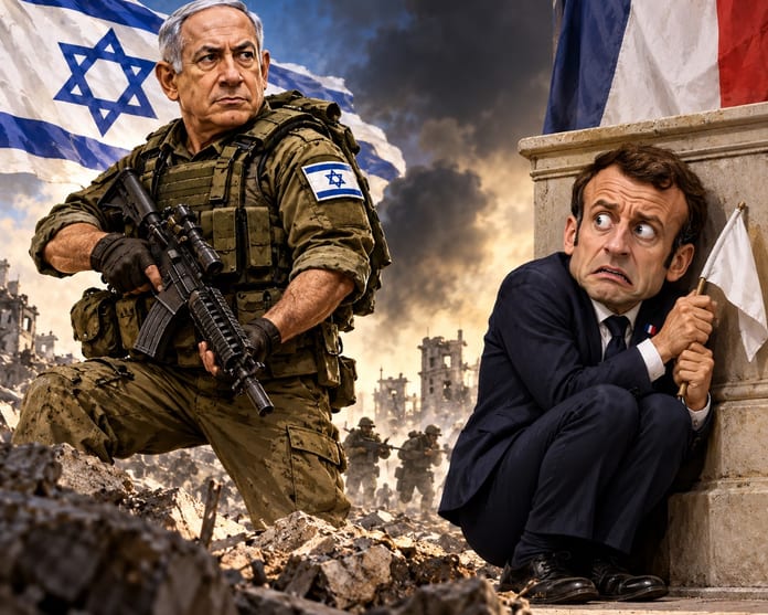 Caricature politique _ courage contre peur