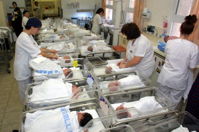Babies room at the Bikur Holim hospital in Jerusalem