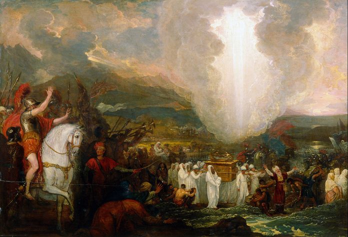 Benjamin_West_-_Joshua_passing_the_River_Jordan_with_the_Ark_of_the_Covenant_-_Google_Art_Project