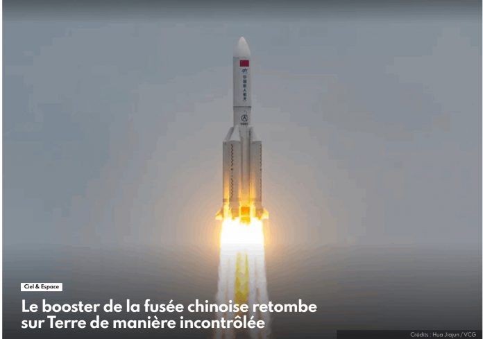 2021-05-04 15_18_23-Le booster de la fusée chinoise retombe sur Terre de manière incontrôlée