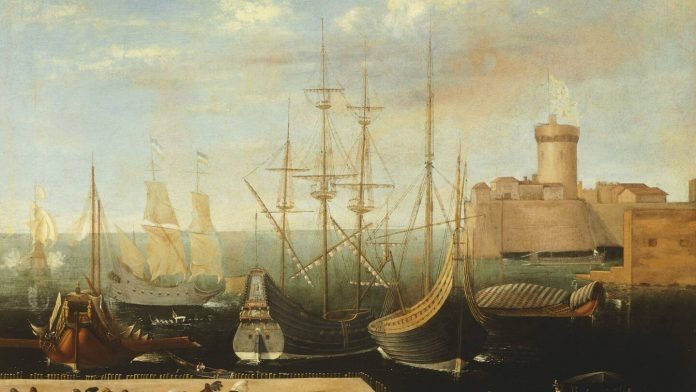 Le port de Livourne, Italie, 18ème siècle