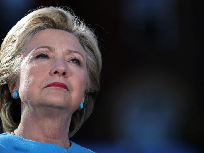 U.S. Democratic presidential nominee Hillary Clinton attends a campaign rally at Alumni Hall Courtyard, Saint Anselm College in Manchester, New Hampshire U.S