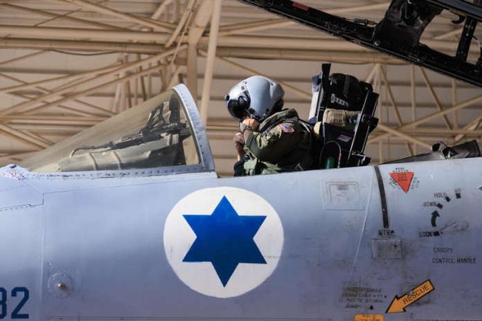 Israel-Air-Force-fighter-jet-F-15-at-the-Tel-Nof-airbase-January-1-2024.-696x464