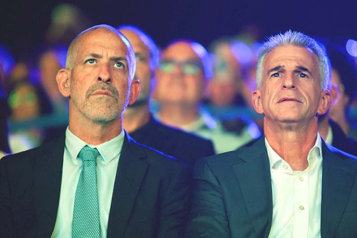 Ronen-Bar-head-of-the-Shin-Bet-and-Mossad-chief-David-Barnea-September-27-2023.-696x464