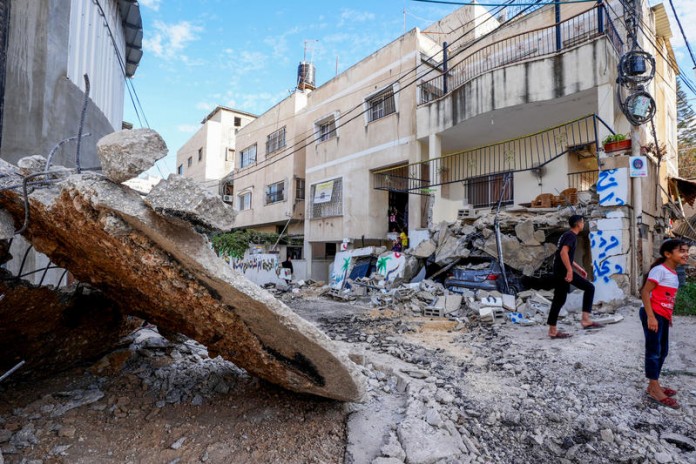 The-damage-caused-by-the-Israeli-raid-on-the-Nur-Shams-‘refugee’-camp-east-of-Tulkarem-in-Samaria-August-28-2024.-696x464