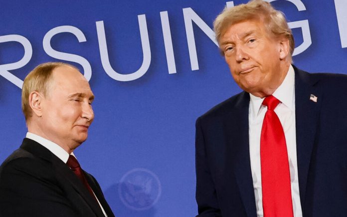 U.S. President Trump meets with Russian President Putin in Alaska